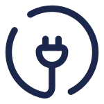 Plug Circle SVG Icon
